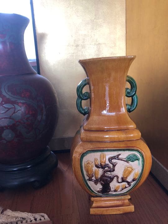中国 唐三彩 花瓶 47cm