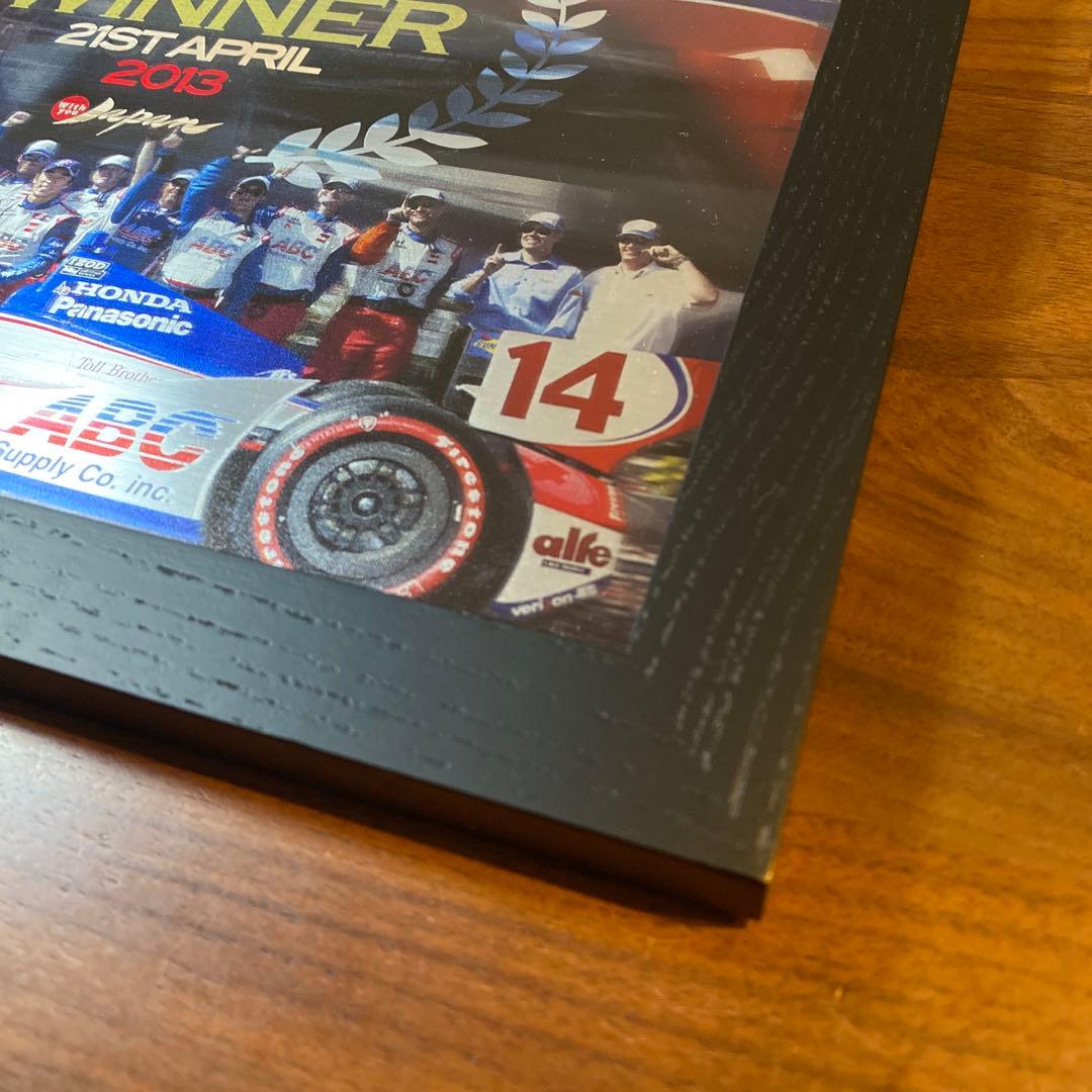 佐藤琢磨 インディカー・シリーズ 初優勝記念額装品 2013年ロングビーチGP