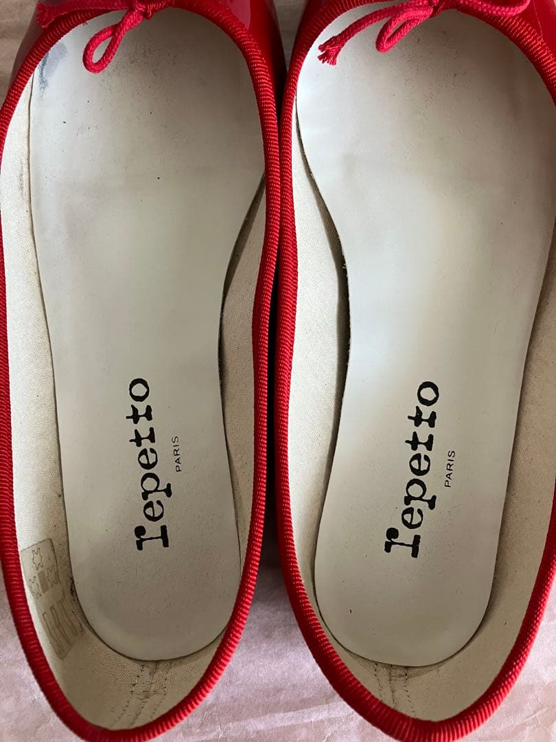 Repetto 赤 サンドリヨン　バレエシューズ　38