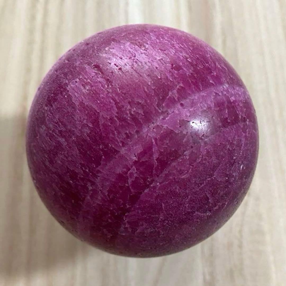 お値下げ❗️濃いめ発色♡ルビー　スフィア　丸玉　置物