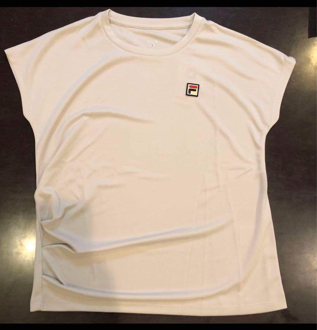 【FILA】フィラ ドレープ Tシャツ 無地 Mサイズテニスウェア