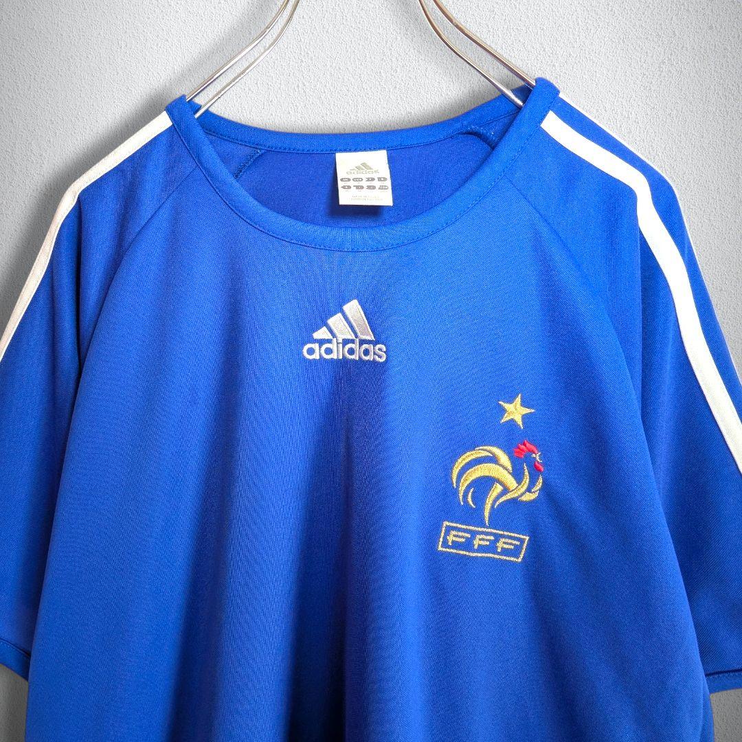 古着　サッカー　フランス代表　アディダス　トリコロール　メンズ　XLサイズ