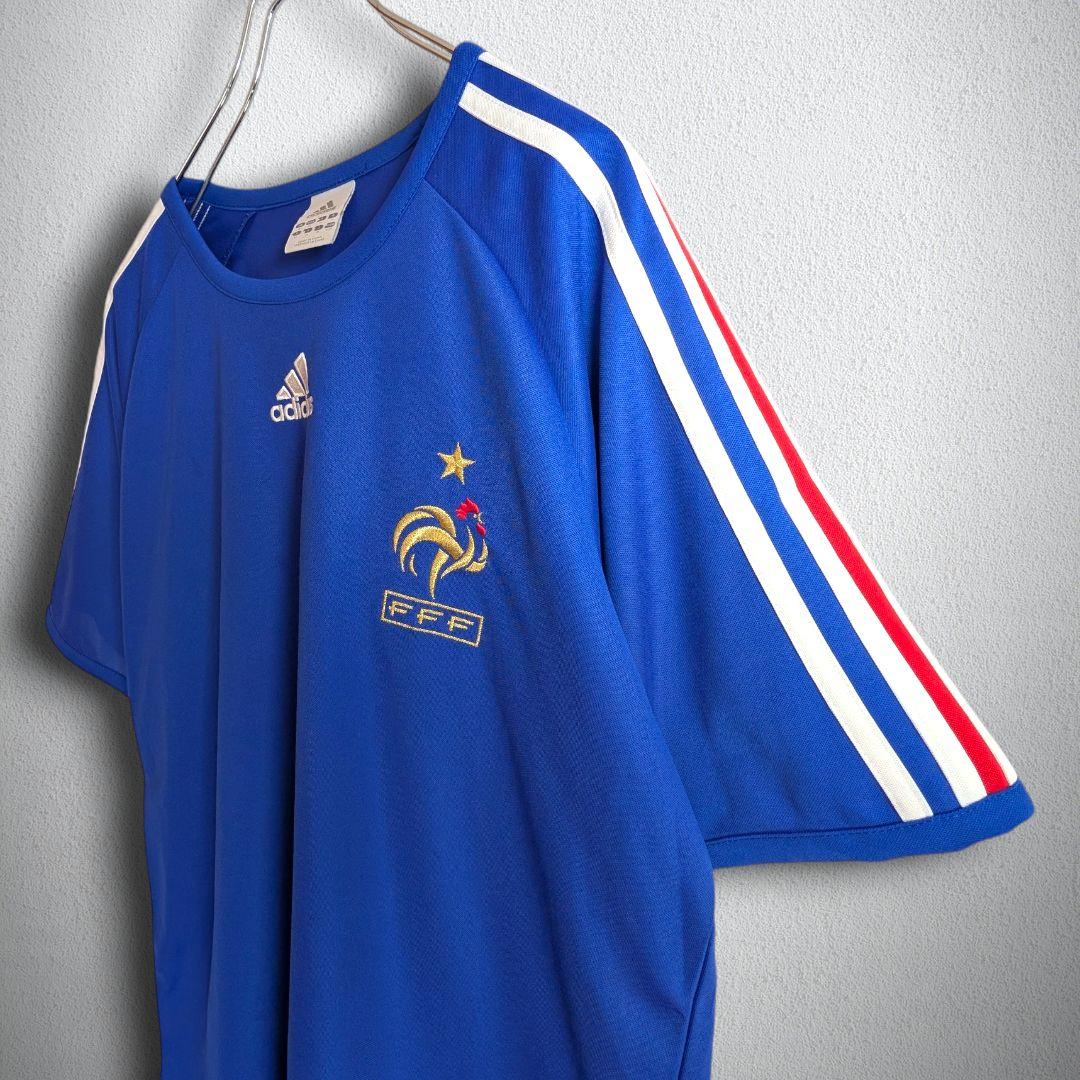 古着　サッカー　フランス代表　アディダス　トリコロール　メンズ　XLサイズ