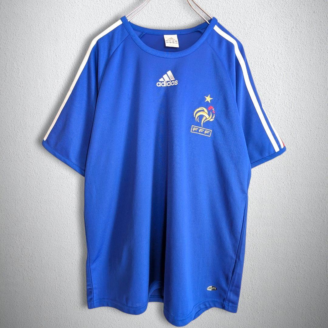 古着　サッカー　フランス代表　アディダス　トリコロール　メンズ　XLサイズ