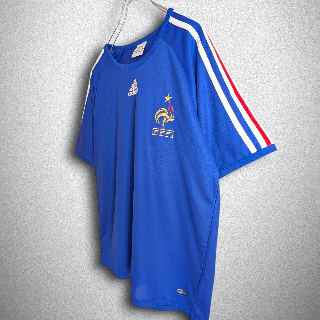 古着　サッカー　フランス代表　アディダス　トリコロール　メンズ　XLサイズ