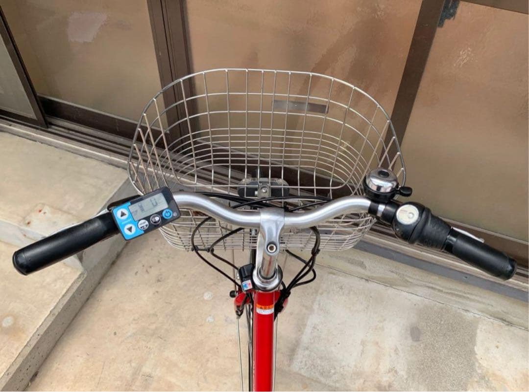電動自転車　№6948 ヤマハ　PAS CITY 27インチ レッド