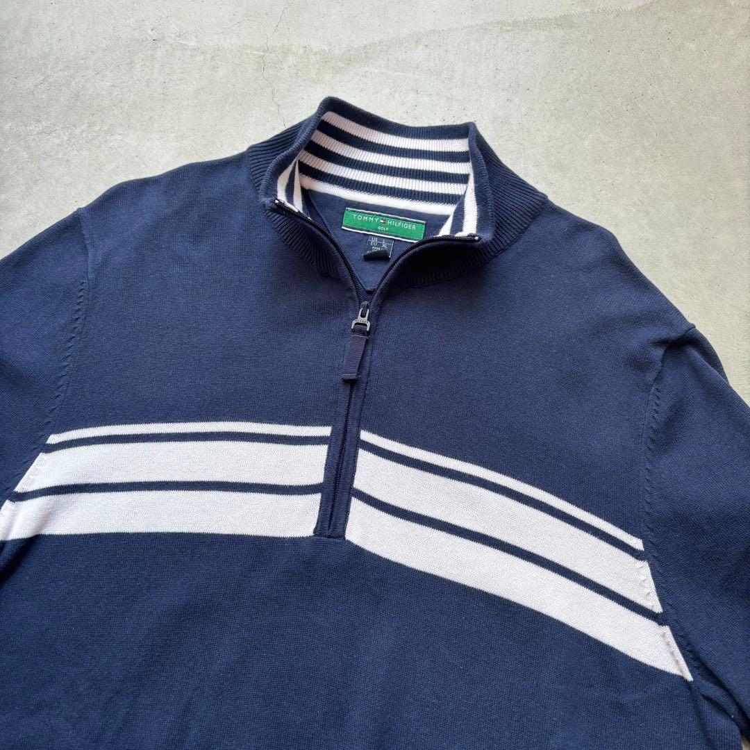   GOLF ワッペンハーフジップニットセーター XL