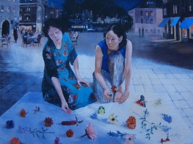 大場再生「花ならべ」、希少画集より、状態良好、新品高級額装付