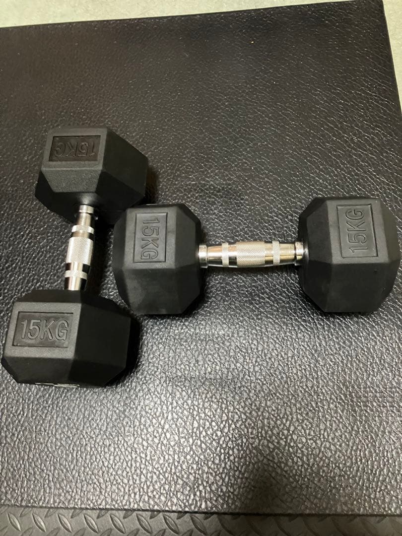 美品ヘックスダンベル15kg2個セット