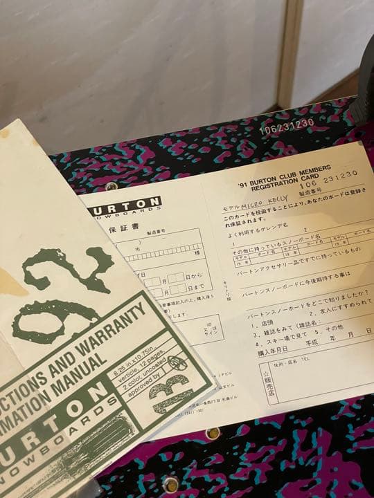 BURTON Micro Kelly 1992年 未使用品　デッドストック