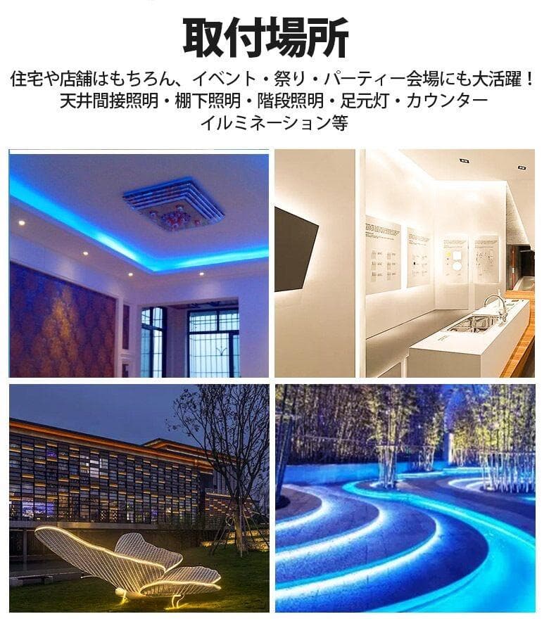 家庭用 LEDテープライト 6M 1080SMD/M白色/電球色/青