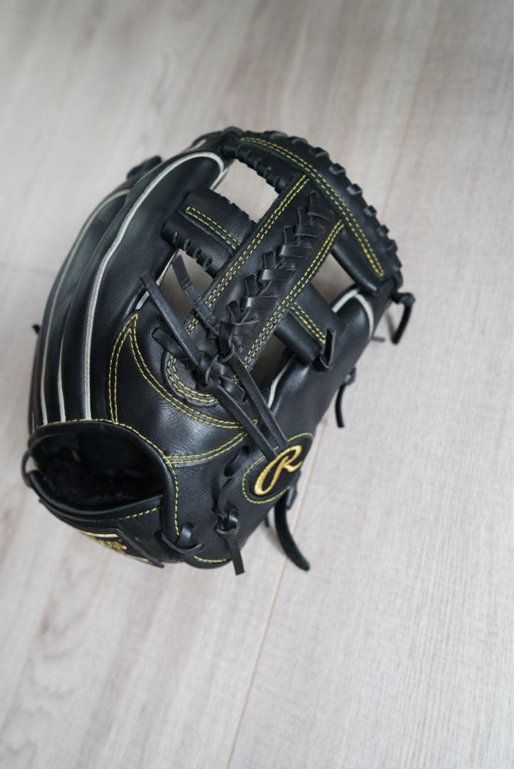 Rawlings 少年 Wizzard02 サイズＬ軟式グローブ 黒/金