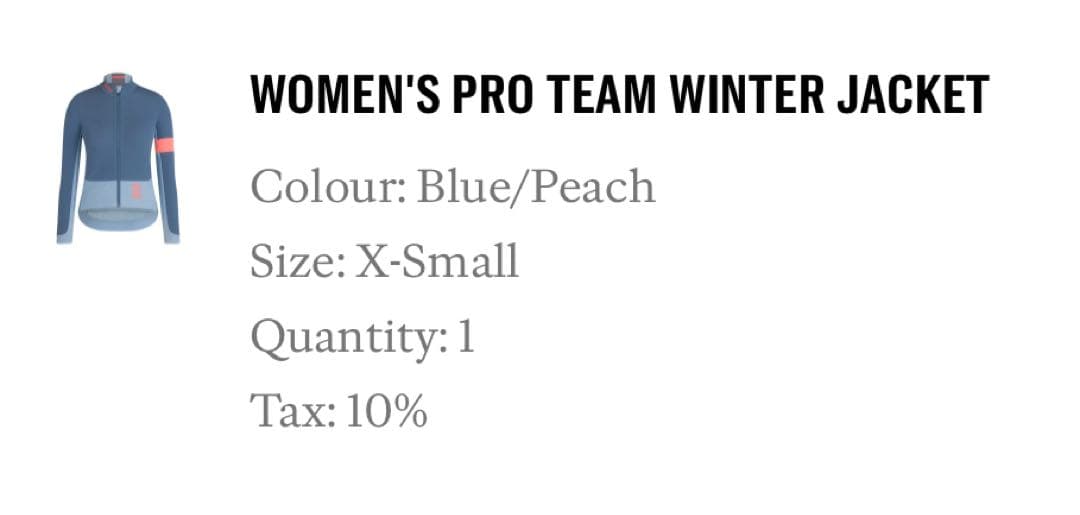ウェア Rapha WOMEN'S PRO TEAM WINTER JACKET XS