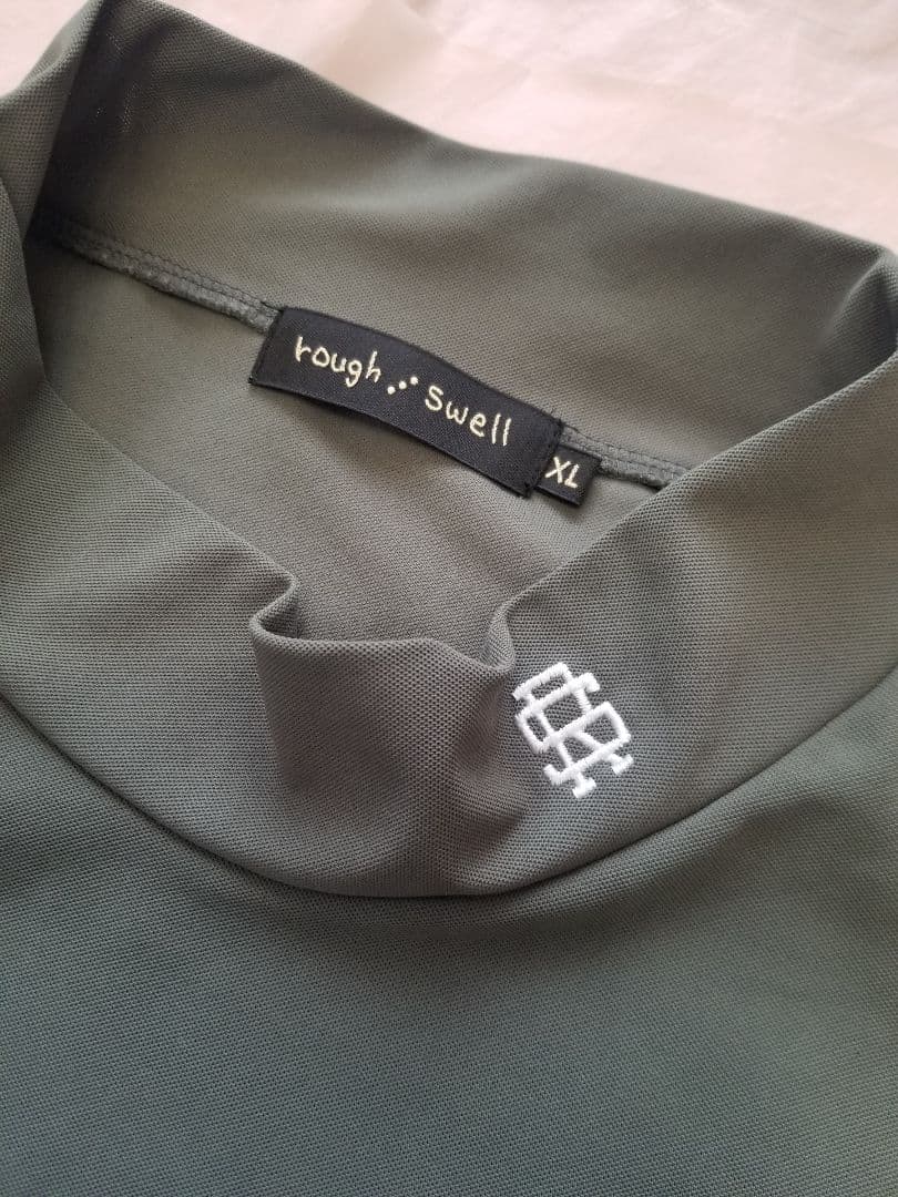 ROUGH & SWELL モックネックシャツ　XL カーキ