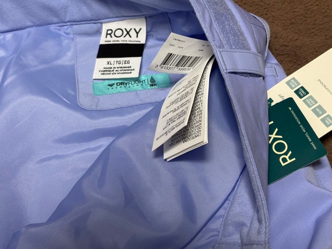 ✨新品未使用タグ付き✨ROXYロキシー スノーボードウェア 紫 ライトブルーXL