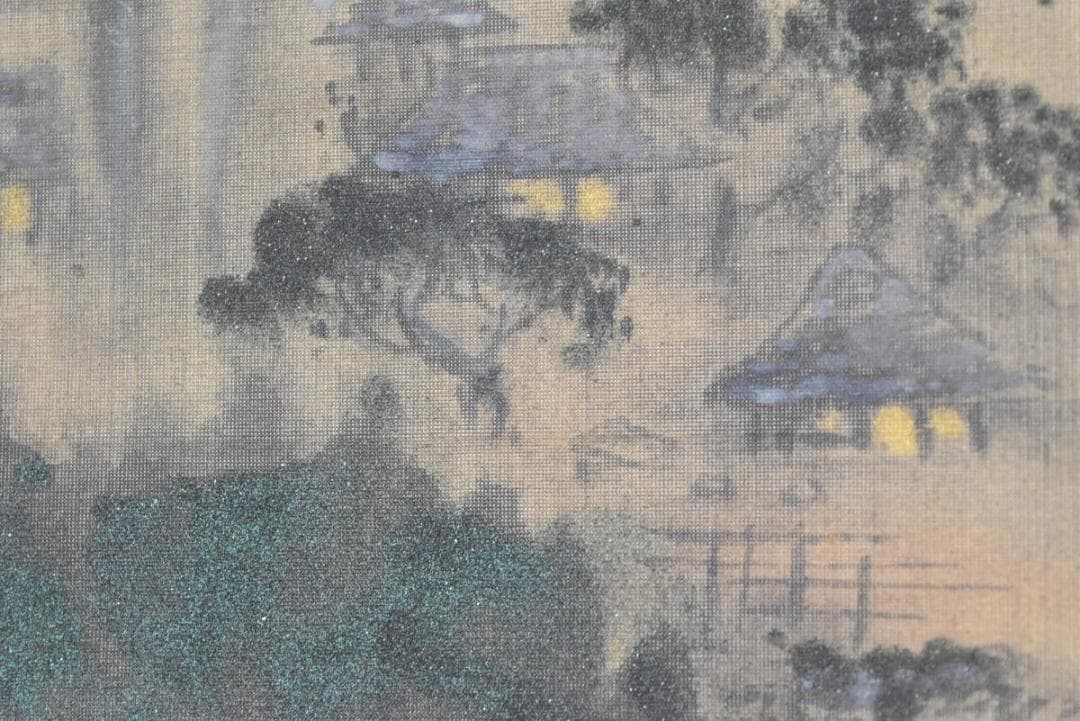 【真作】俊孝/山村図/山水図/掛軸/名家伝来/AA-822