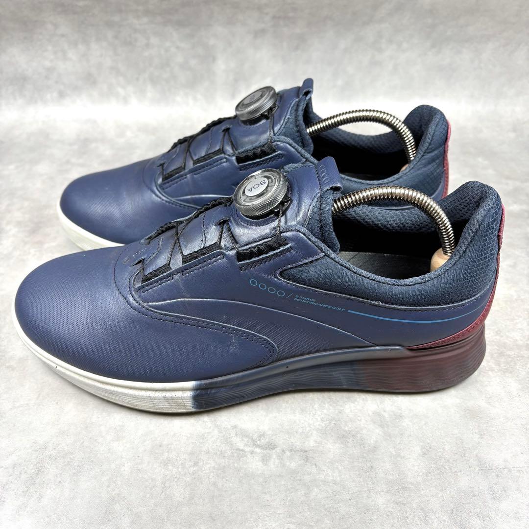 【美品】ECCO ゴルフ S-THREE BOA GORE-TEX スパイクレス