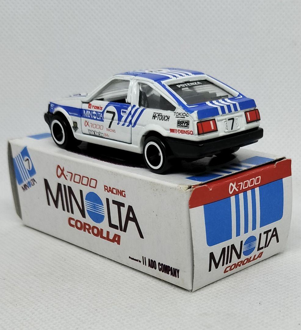 《黒箱トミカ78-4特》MINOLTAカローラレビン【アイアド特注】シール貼美品