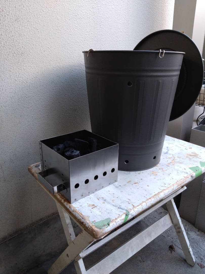 値下げ　簡易型　やきいも釜　炭火焼き芋　ステンレス製ロースター付き　数量限定品