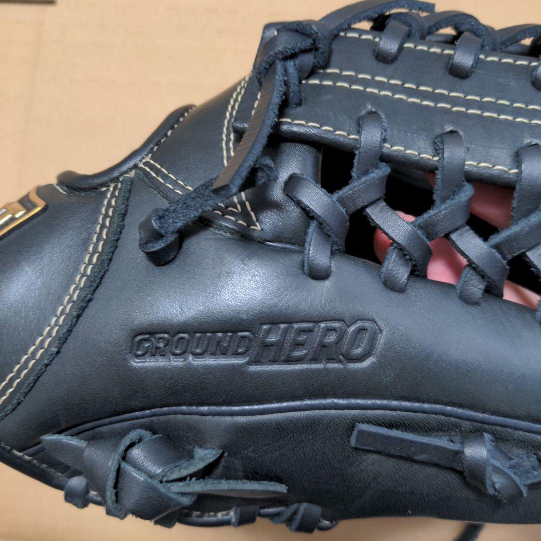 美品 ZETT GROUND HERO 軟式グローブ 黒 子供用 SSサイズ