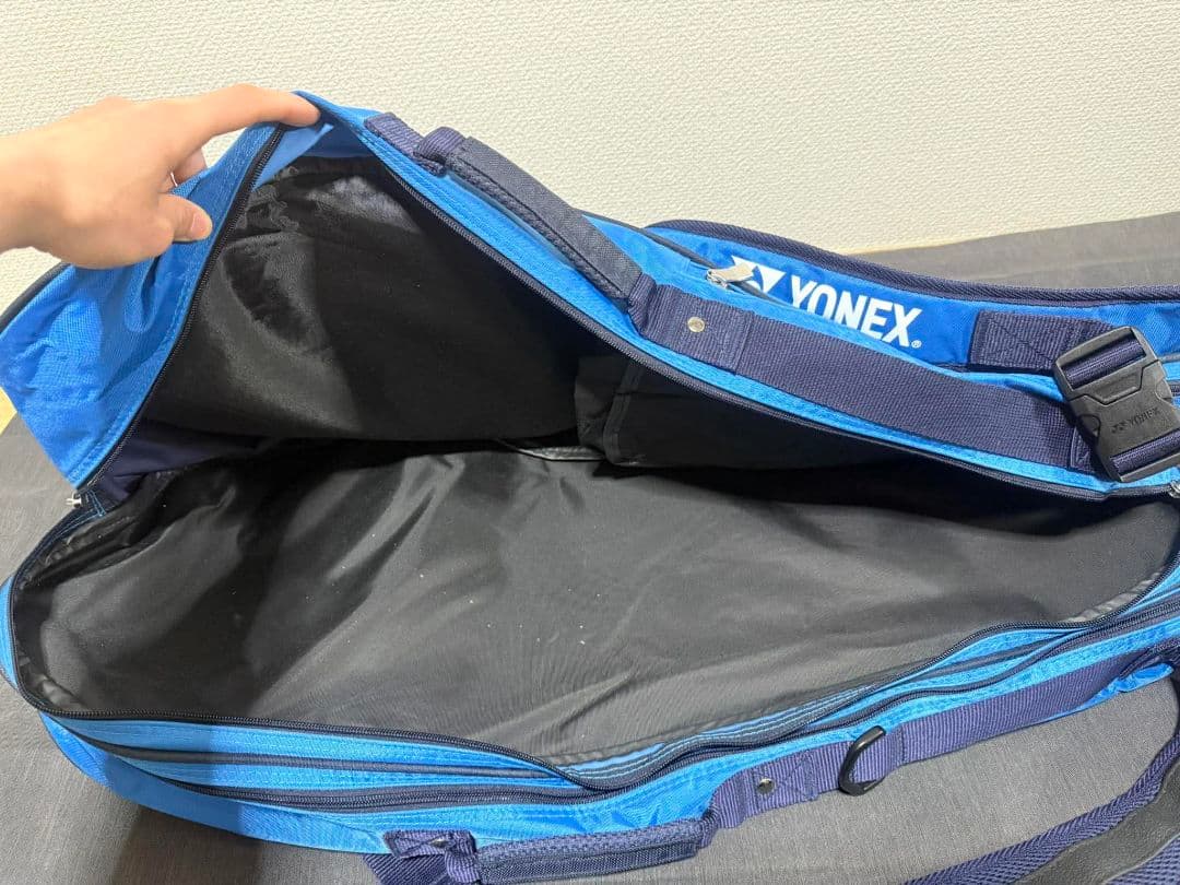 YONEX ラケットバッグ ブルー ショルダー付き 状態良好