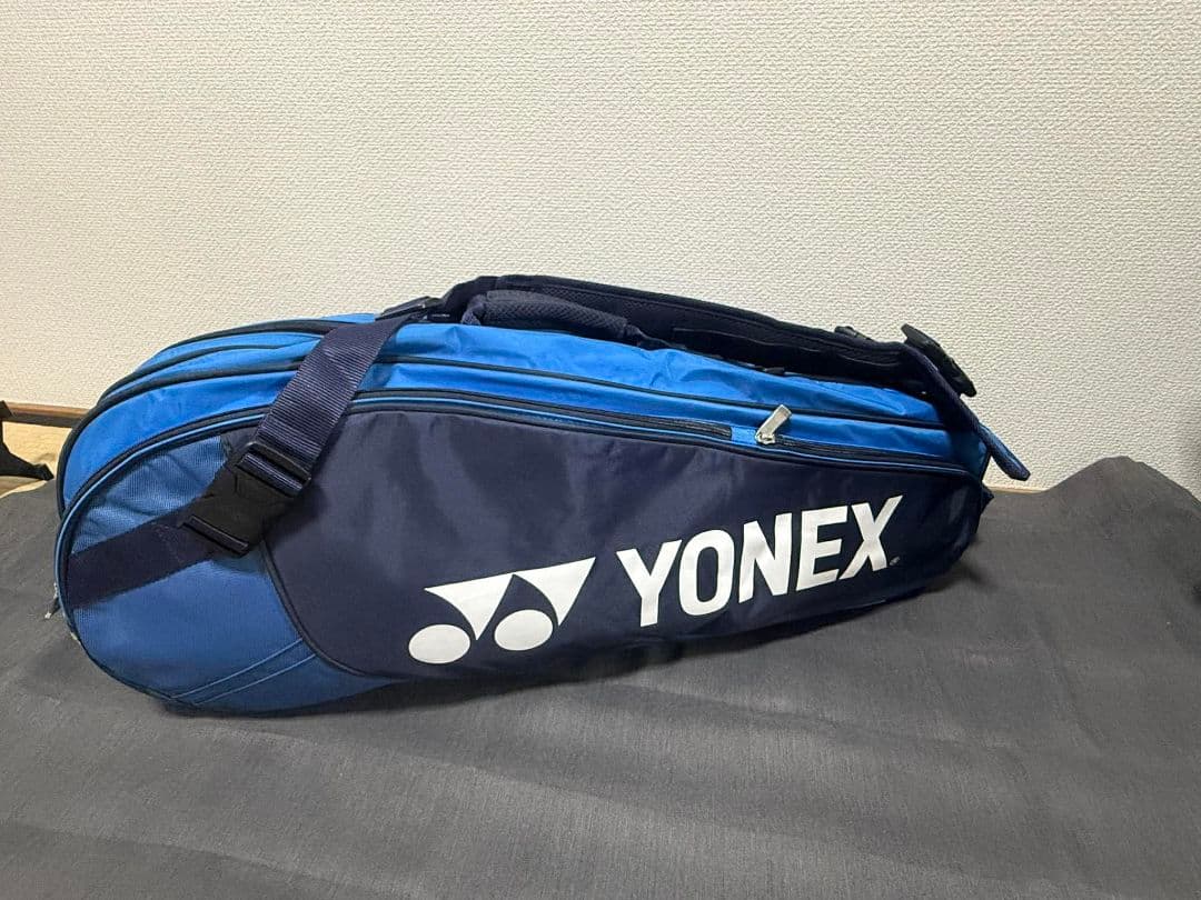 YONEX ラケットバッグ ブルー ショルダー付き 状態良好