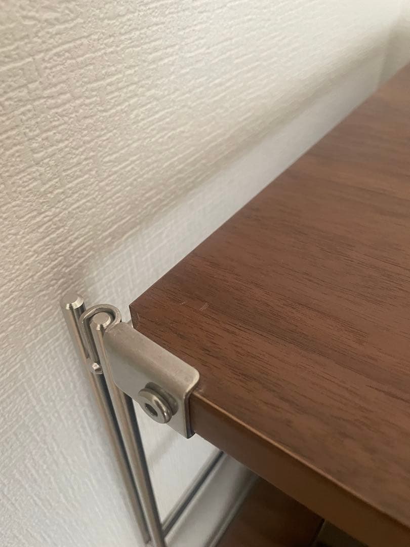 【無印良品】ステンレスユニットシェルフ ウォールナット材棚セット 小