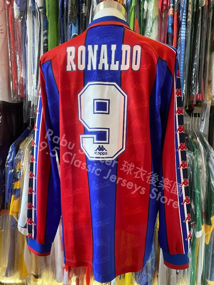 バルセロナ 96/97 ホーム ユニフォーム #9 ロナウド 長袖