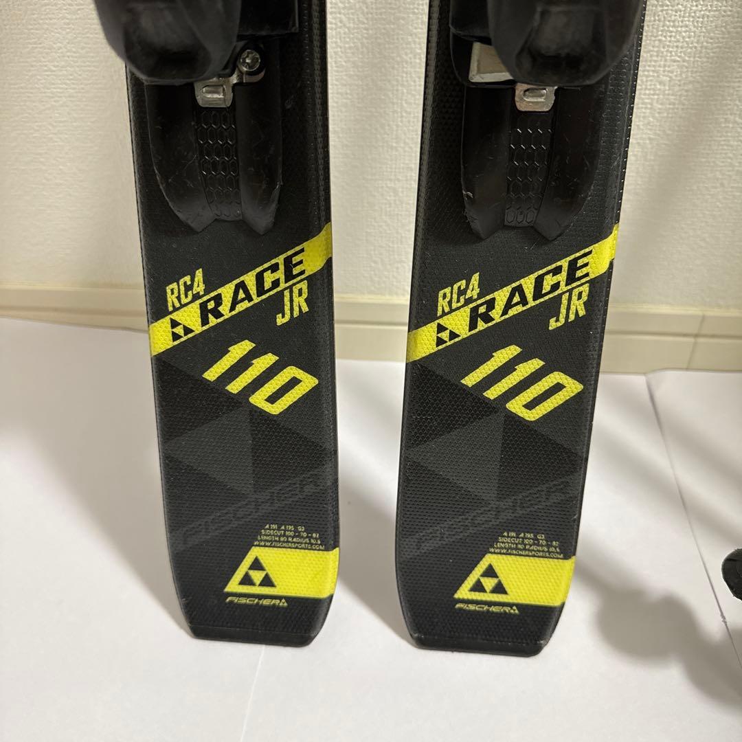 FISCHER RC4 RACE JR スキー板110cm とポール2￼セット