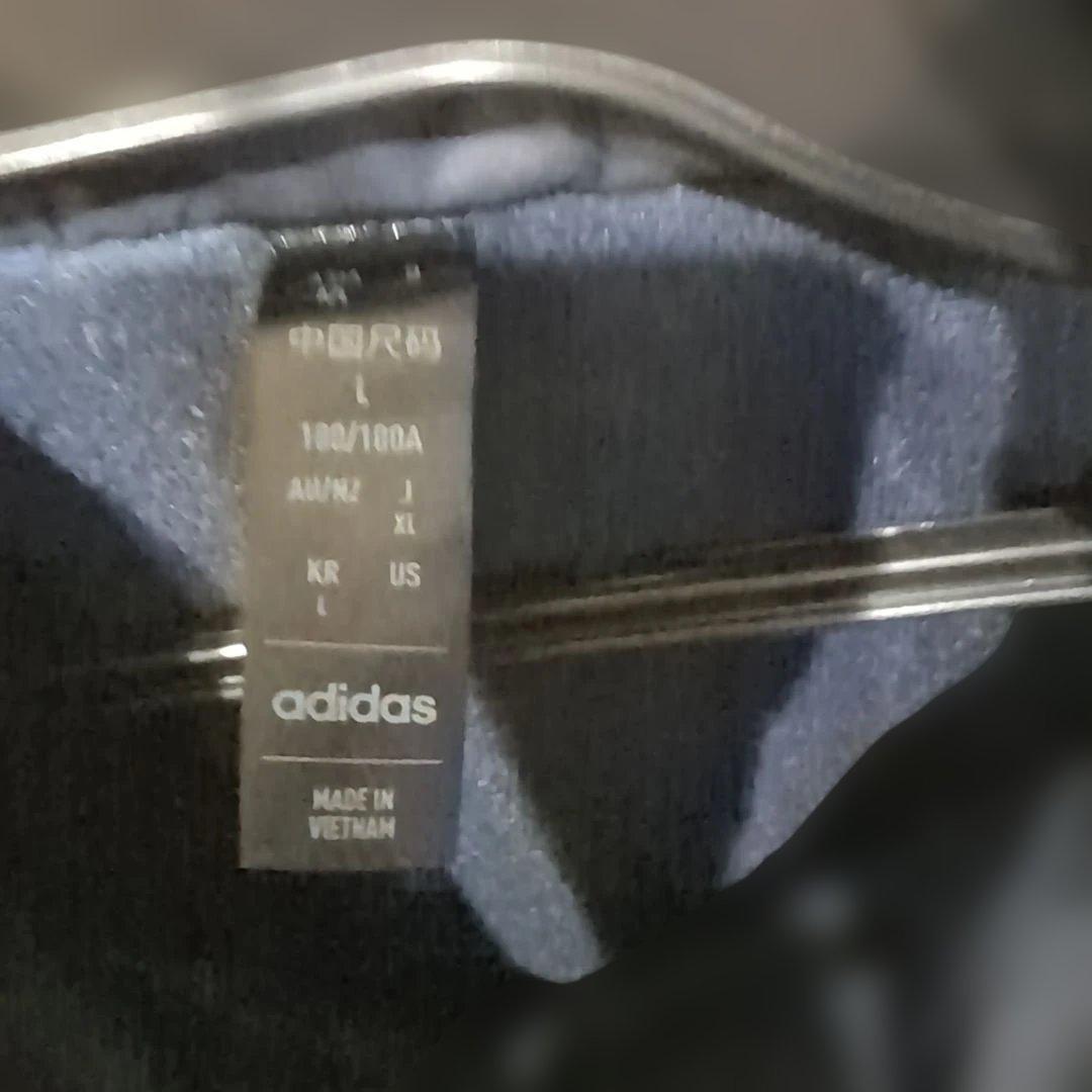 adidas ネイビー ウィンドブレーカーXＬサイズ