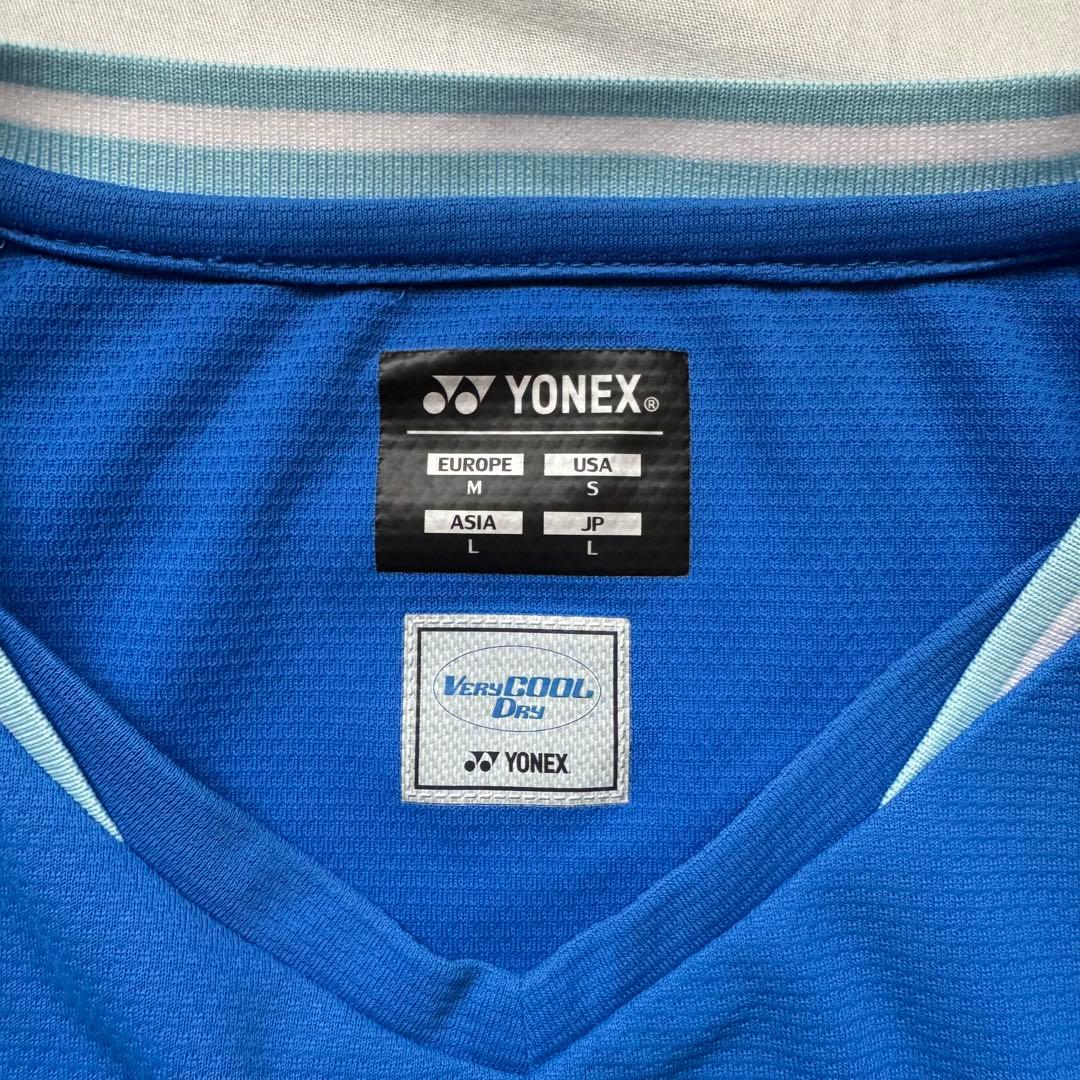 【YONEX 】青 Lサイズ Tシャツ ドライ素材