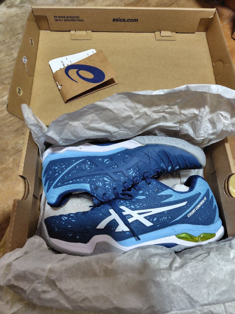 asics バドミントンシューズ 美品　レディース ネイビー