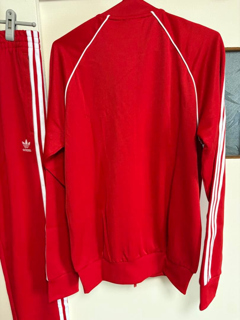 adidas 赤 ジャージ上下セット