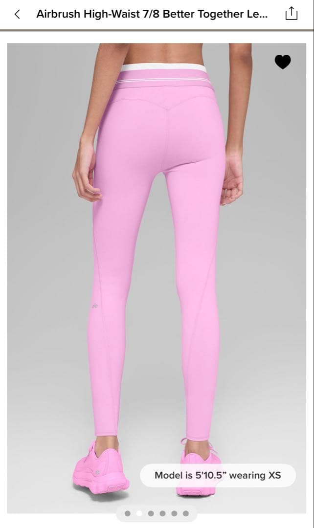 alo yogaレギンス　ピンク　Airbrush High Waist 7/8