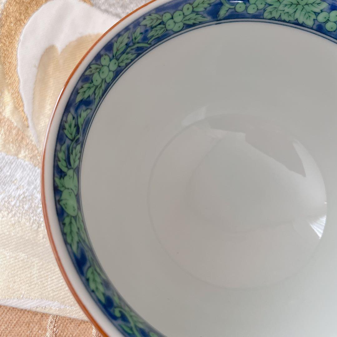 美濃焼 前畑陶器 庫山窯 青華緑彩 中鉢 小丼 どんぶり 5個セット
