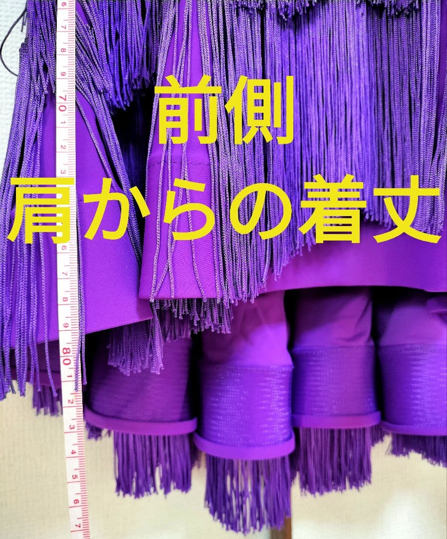 社交ダンス♡ラテン　ドレス　競技デモ用　濃い紫のチョーカー＆バングルを合わせて