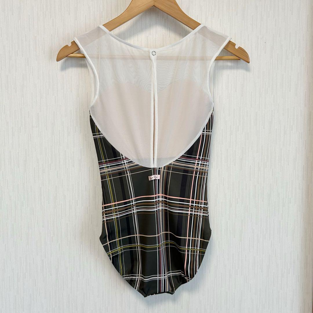 【新品未使用】stina レオタード Lサイズ オリーブチェック