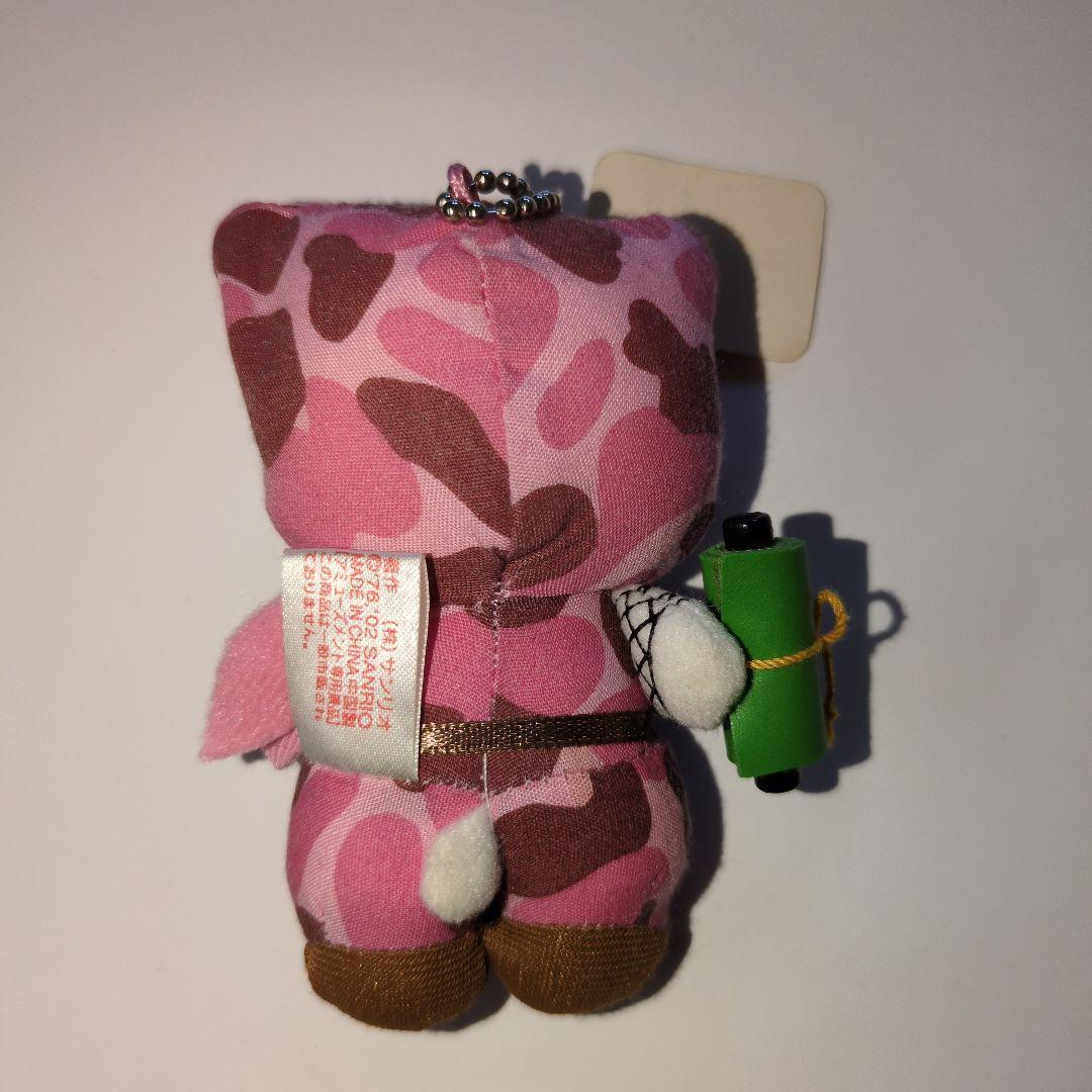 ピンク侍ハローキティ ぬいぐるみキーホルダー レトロ vintage