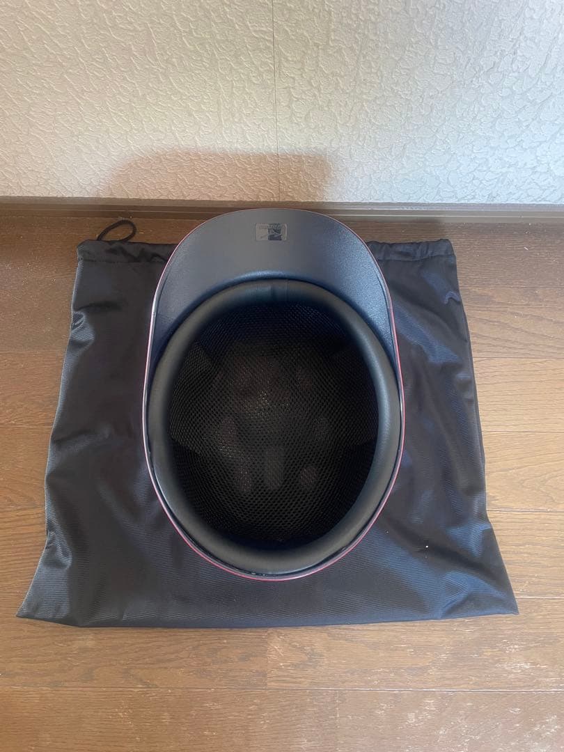 ミズノ　限定　軟式用キャッチャーヘルメットつば付き　メタリックレッド　サイズO