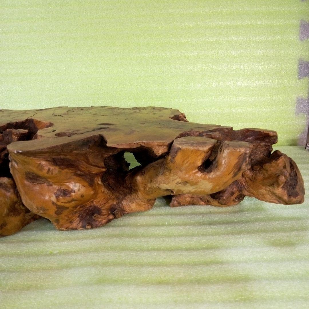 木製　花台　花瓶台　装飾台　飾り台　置物　無骨デザイン　芸術品　美術品　瘤花台？