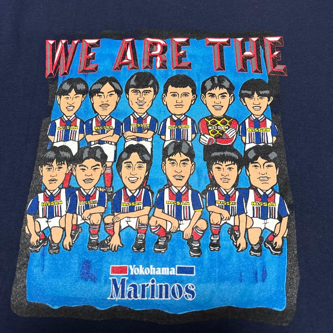 【激レア】横浜マリノス ヴィンテージ Tシャツ 選手 イラスト 1997 90s