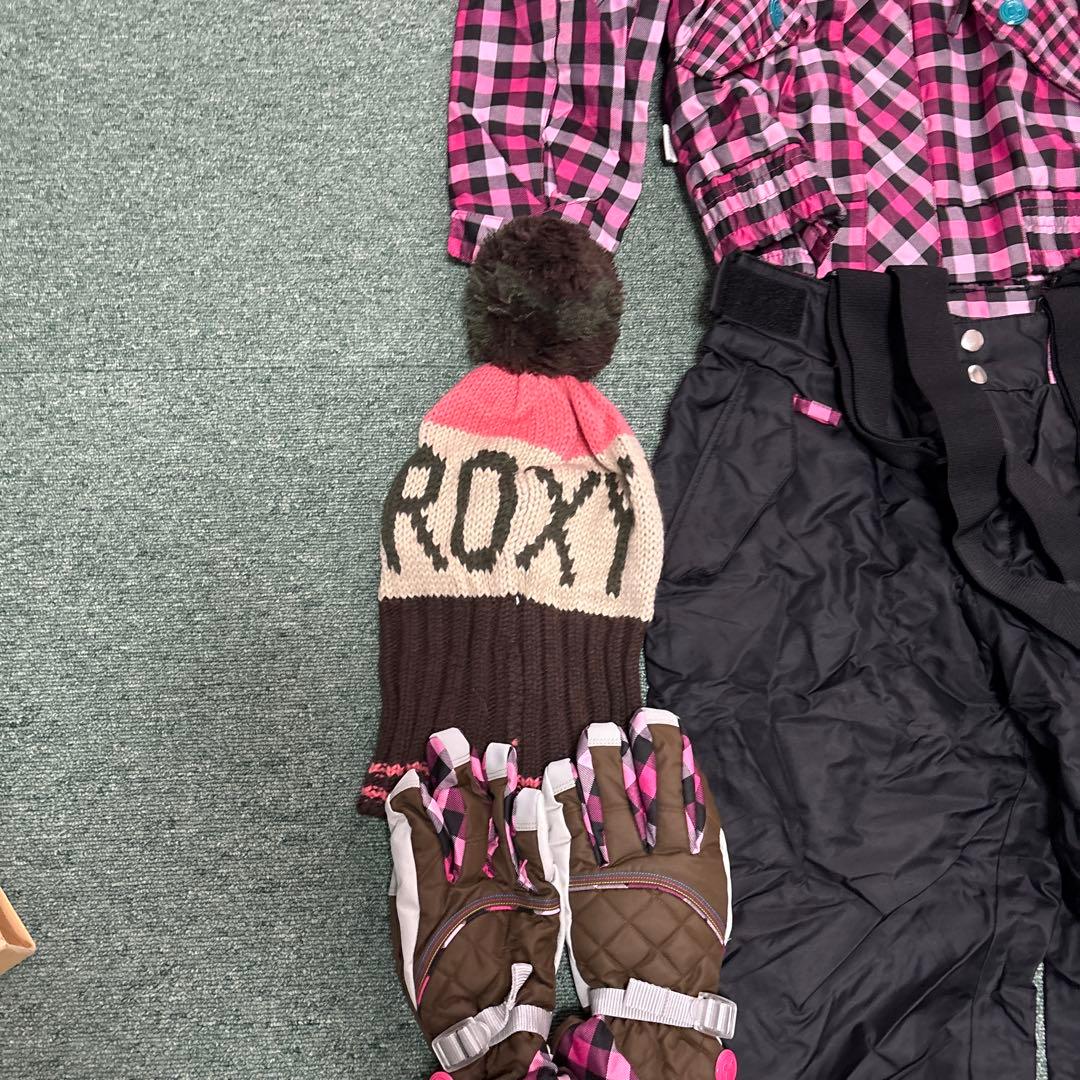 ROXY ピンクチェック ウィンタースポーツウェア