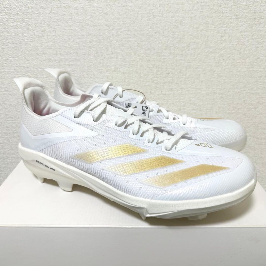 アディダス 30 アディゼロ インパクト 野球 スパイク シューズ 靴 白 +