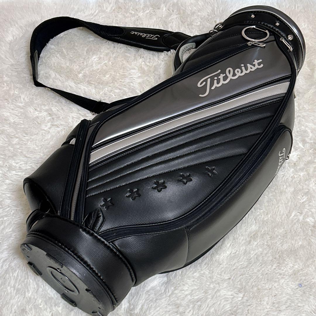 Titleist タイトリスト キャディバッグ ブラック　シルバー　ゴルフバック