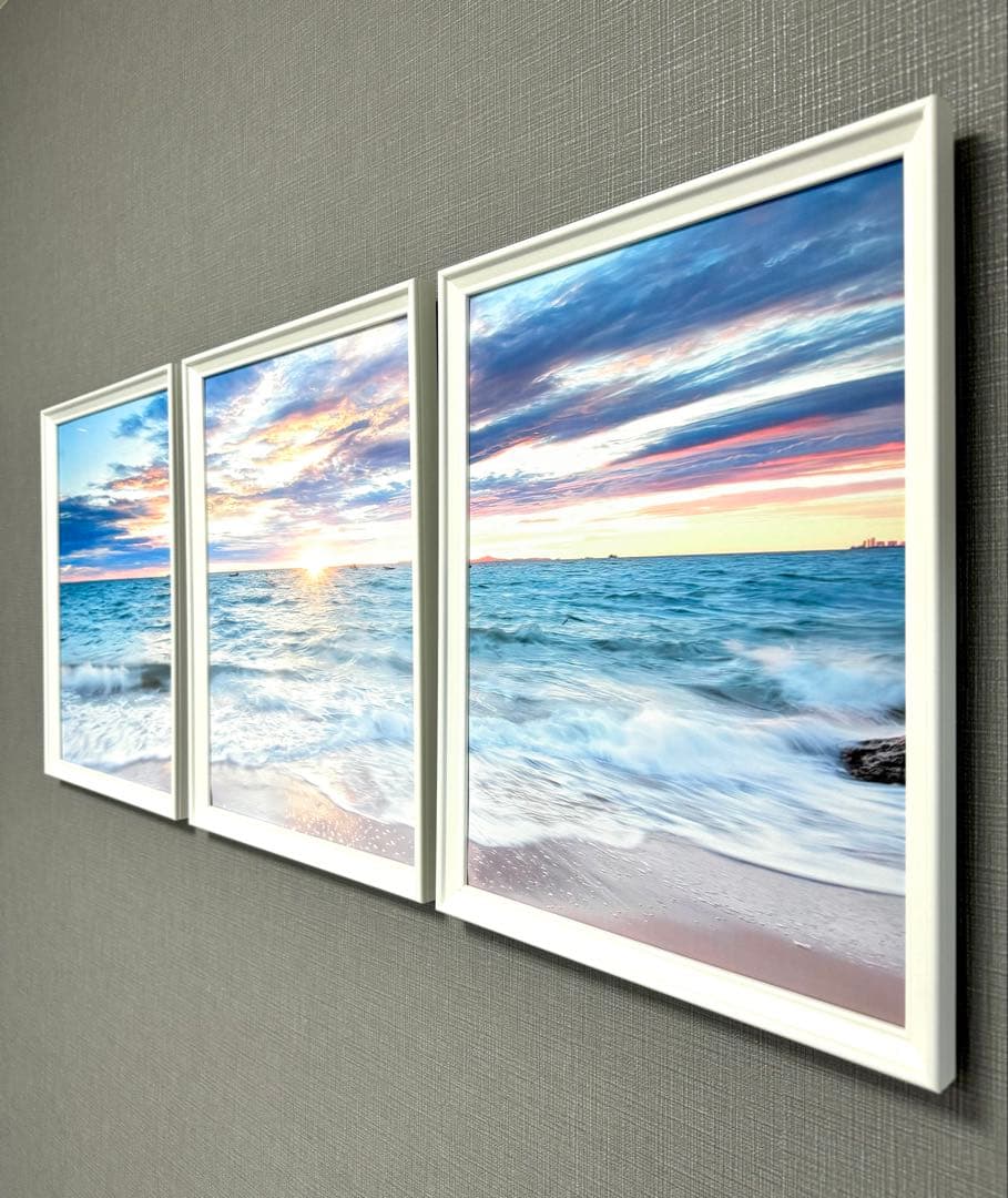 No.222フレーム付きキャンバスアート　オシャレ絵画　風景画　海絵画