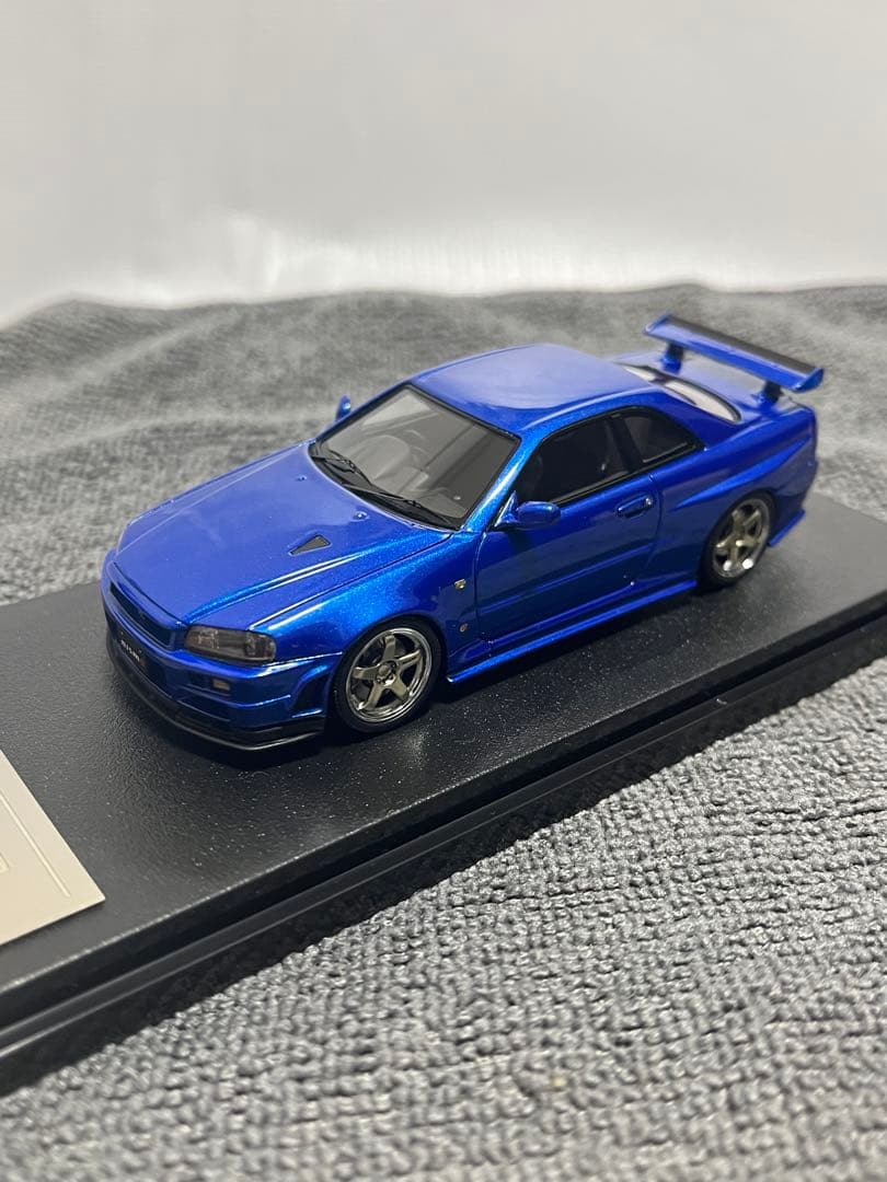 ミニカー hpiracing Nismo R34 S-tune Bayside Blue