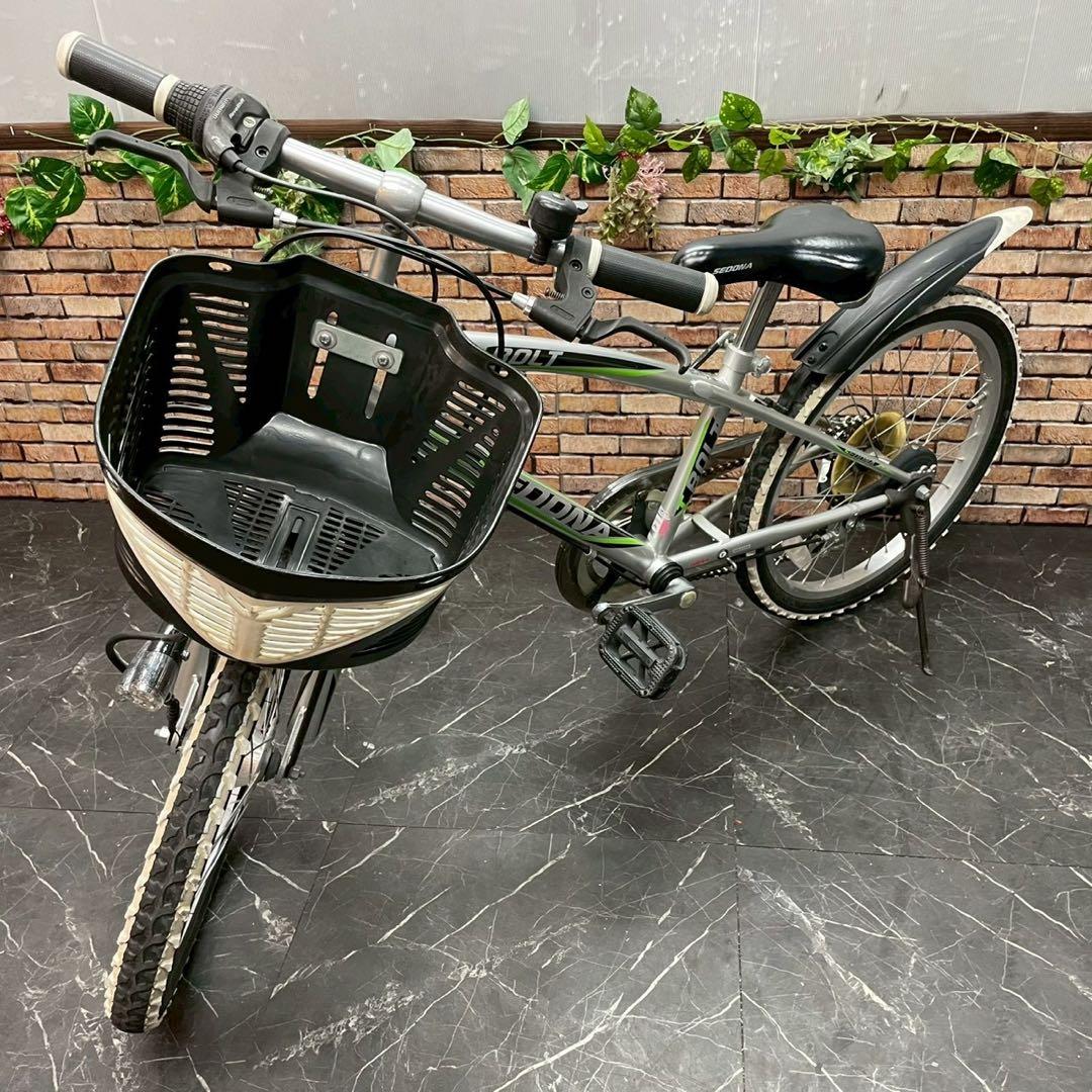 【114】子供用自転車 子供車 SEDONA シルバー 20インチ 変速付き