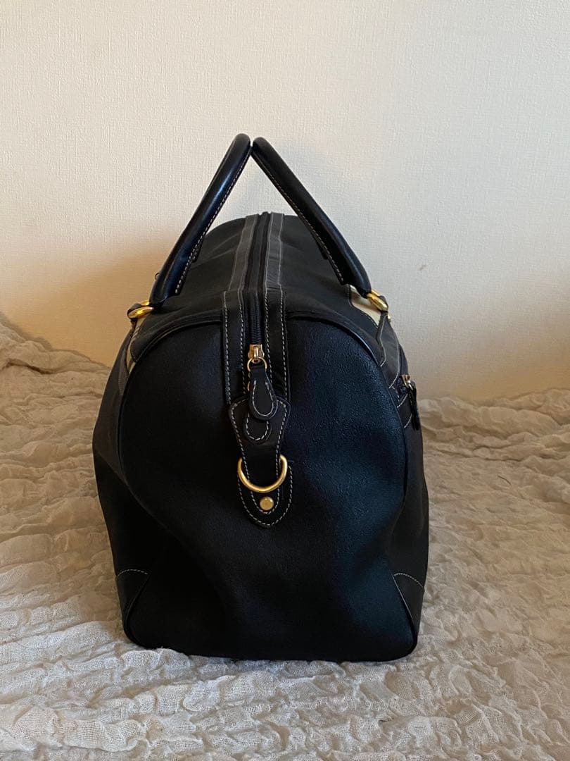 Burberry バーバリー ボストンバック　ゴルフバッグ　黒　レザー