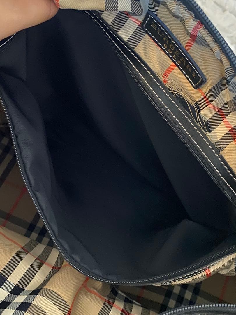 Burberry バーバリー ボストンバック　ゴルフバッグ　黒　レザー