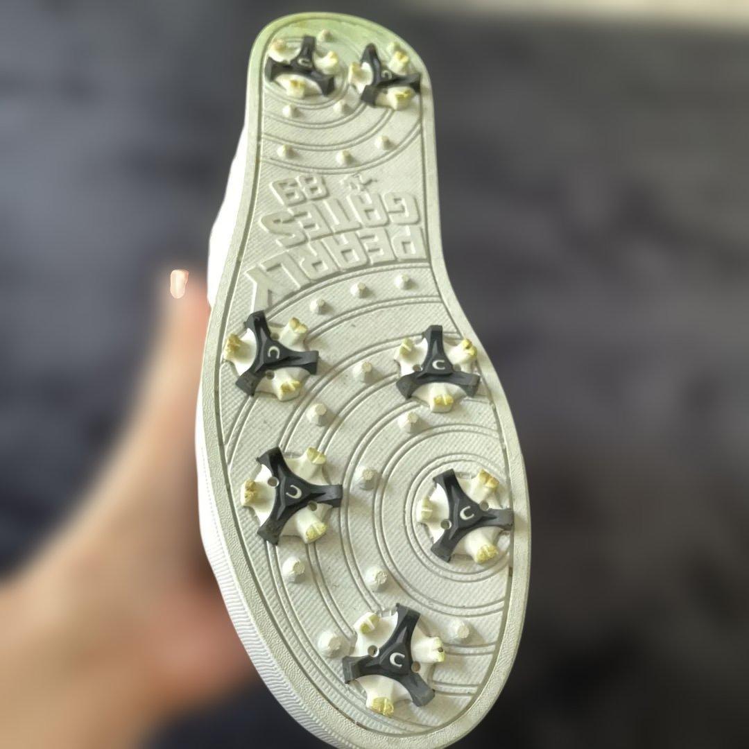PEARL GATES ホワイト ハイカット スパイクシューズ